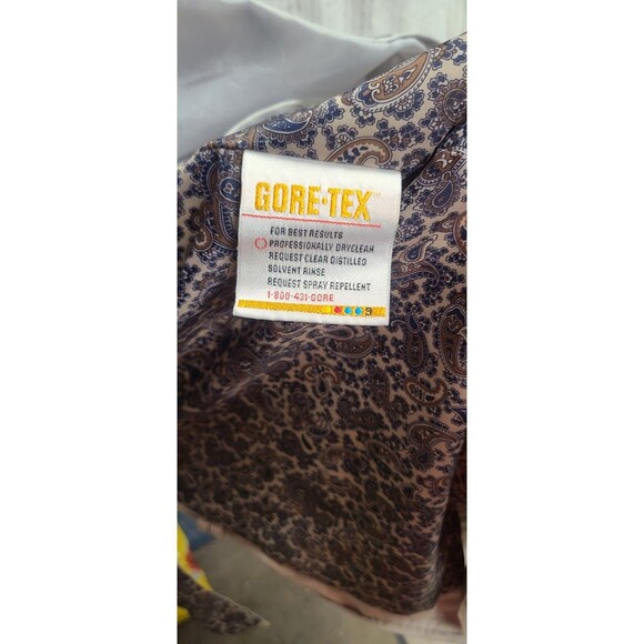 RARE VINTAGE  Mens Goretex Trench Coat Long Quilted Liner Waterproof Sz Large - Picture 12 of 12